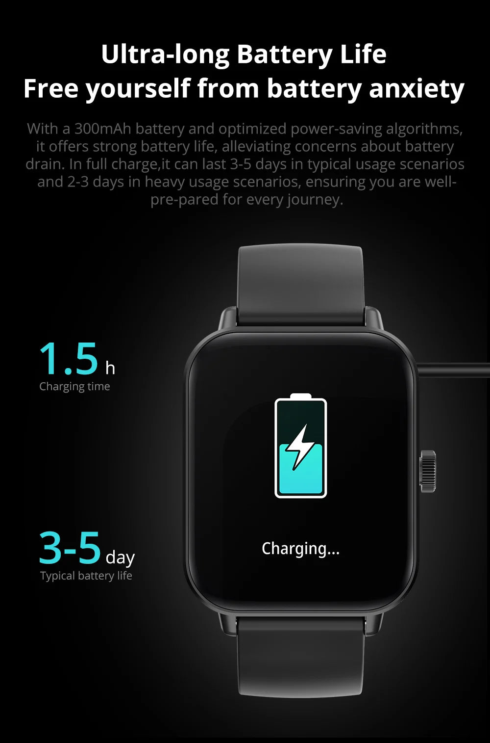 Reloj inteligente COLMI P81 con llamadas de voz, pantalla Ultra de 1,9 pulgadas, Monitor de salud 24H, más de 100 modos deportivos, reloj inteligente Bluetooth para hombres y mujeres