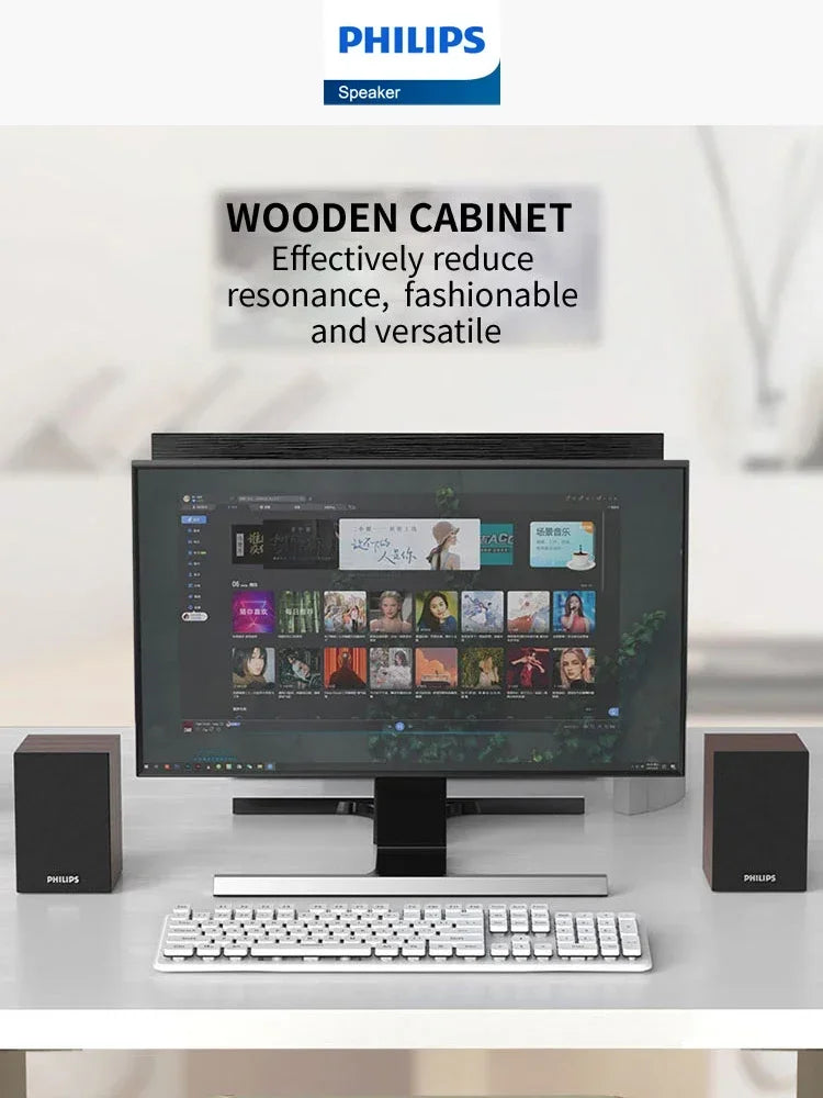 Philips SPA20 Altavoz Bluetooth con sonido envolvente de 360 grados Bluetooth Estéreo inalámbrico para computadora Macbook Laptop