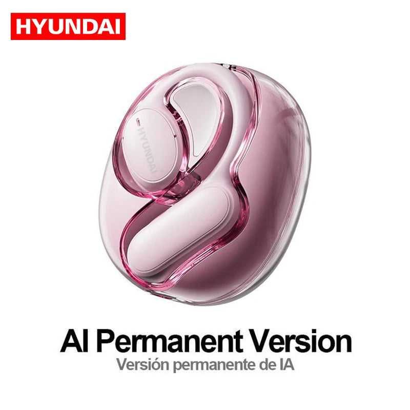 Choice HYUNDAI Openair5 AI auriculares de traducción Bluetooth tipo oreja colgante AI inteligente más de 100 idiomas reunión auricular regalo