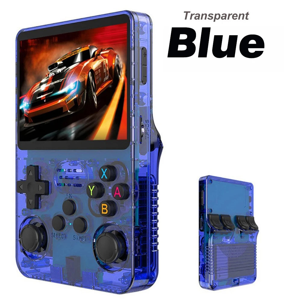 Consola de videojuegos portátil Retro R36S de 128GB, reproductor de pantalla IPS de 3,5 pulgadas, reproductor de vídeo portátil de bolsillo para niños, sistema Arkos