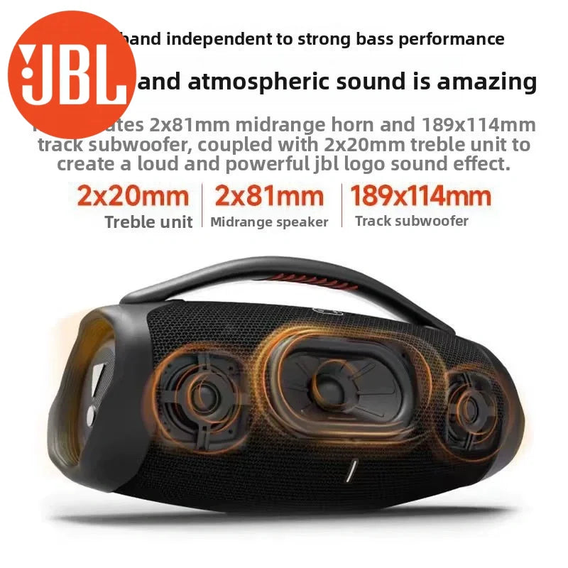 JBL Boombox3 180W altavoz portátil inalámbrico IP67 a prueba de polvo 24H batería PartyBoost Bass mango de Metal resistente para viajes al aire libre
