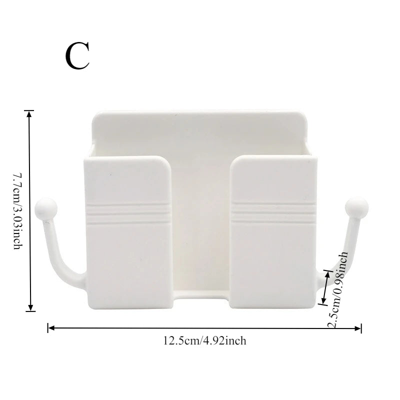 Organizador multifuncional montado en la pared para mandos a distancia y teléfonos móviles