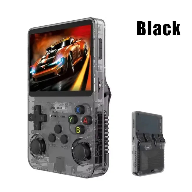 Consola de videojuegos portátil Retro R36S de 128GB, reproductor de pantalla IPS de 3,5 pulgadas, reproductor de vídeo portátil de bolsillo para niños, sistema Arkos
