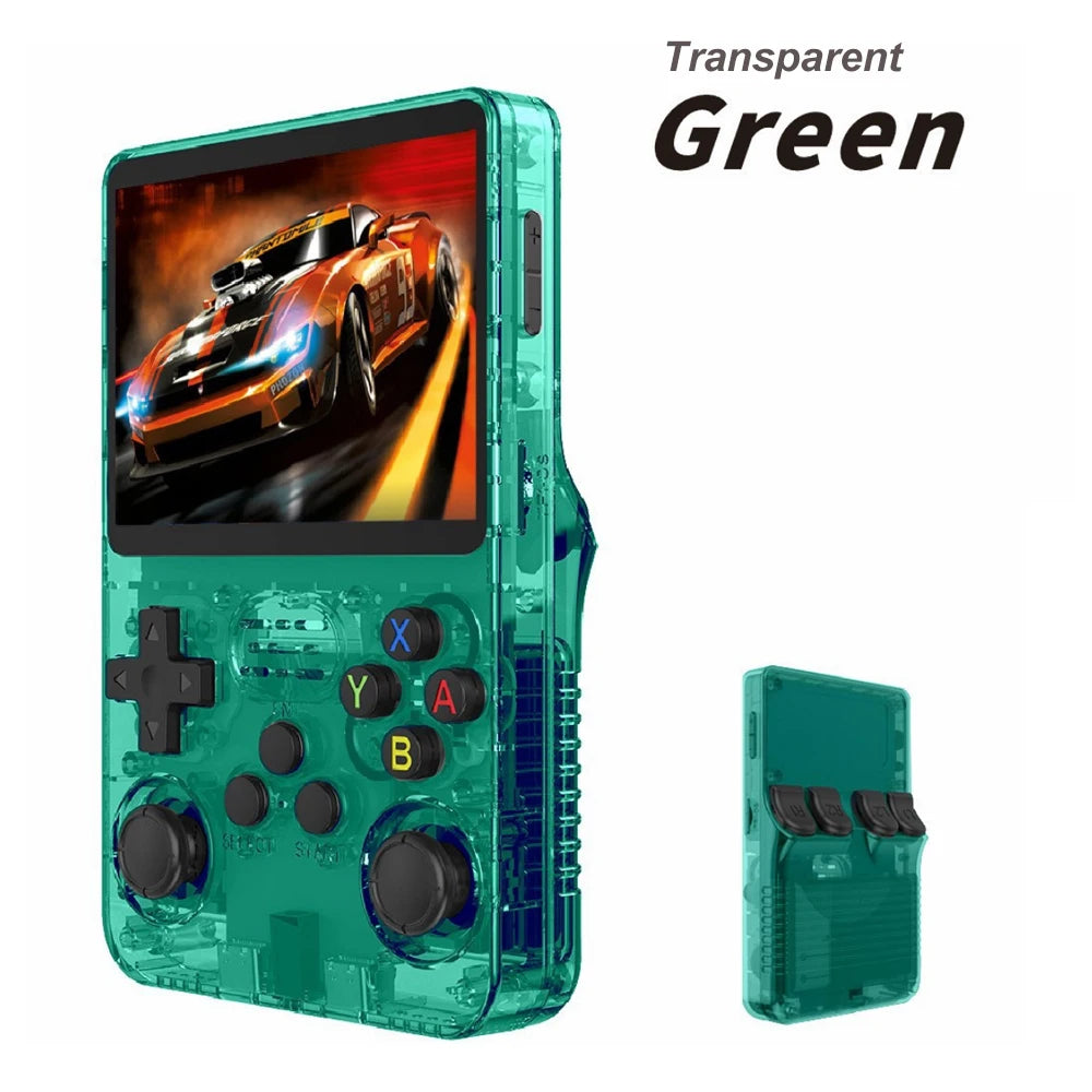 Consola de videojuegos portátil Retro R36S de 128GB, reproductor de pantalla IPS de 3,5 pulgadas, reproductor de vídeo portátil de bolsillo para niños, sistema Arkos