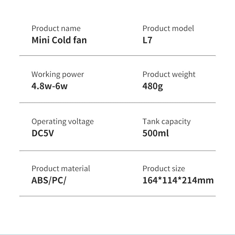 Aire acondicionado portátil, ventilador enfriador, humidificador, ventilador de ventilación de CA para coche, refrigeración de verano, fragancia, refrigerador, viaje de oficina