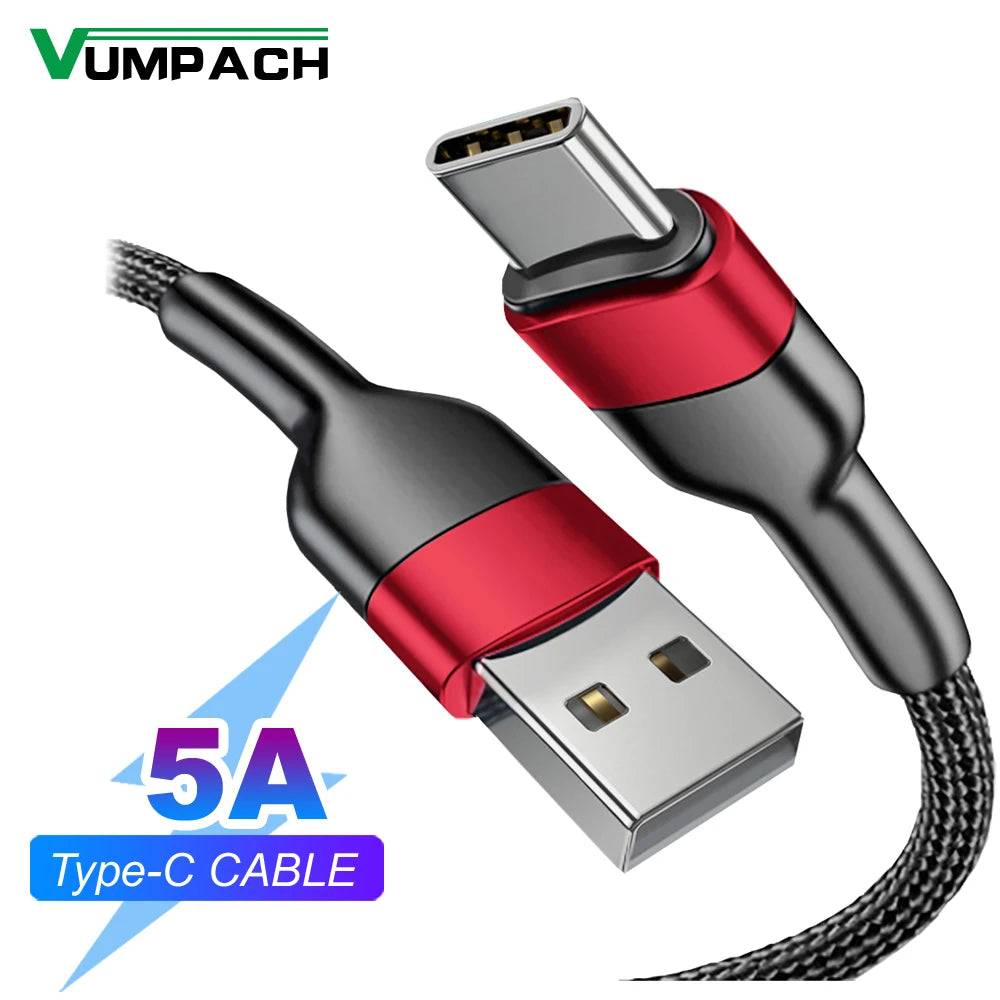 Fast usb c 5A type c cable Fast Charging Data Cord Charger usb cable c For Samsung s21 s20 A51 xiaomi mi 10 redmi note 9s 8t