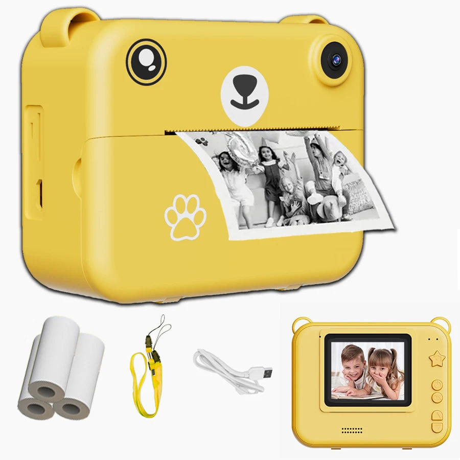 Cámara Digital para niños fotografía impresión instantánea foto 1080P HD grabadora de vídeo Mini impresora térmica regalos educativos de cumpleaños