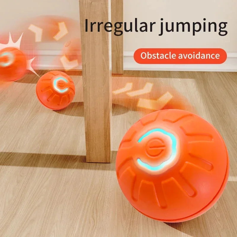 Pelota de juguete inteligente para perros, juguete interactivo electrónico para mascotas, pelota móvil USB, rebote automático para cachorros, regalo de cumpleaños, productos para gatos.