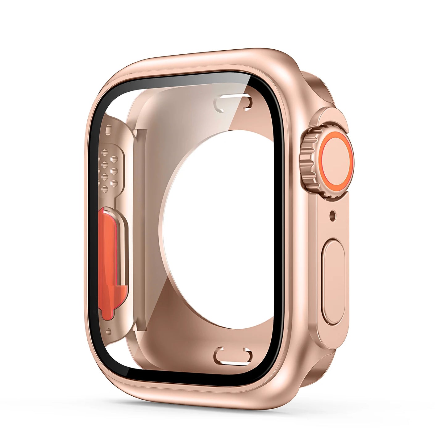 Funda protectora de pantalla para Apple Watch 45mm 44mm 40mm 41mm funda dura de parachoques trasero delantero de PC iwatch 9 8 7 SE 6 5 4 cambio a Ultra