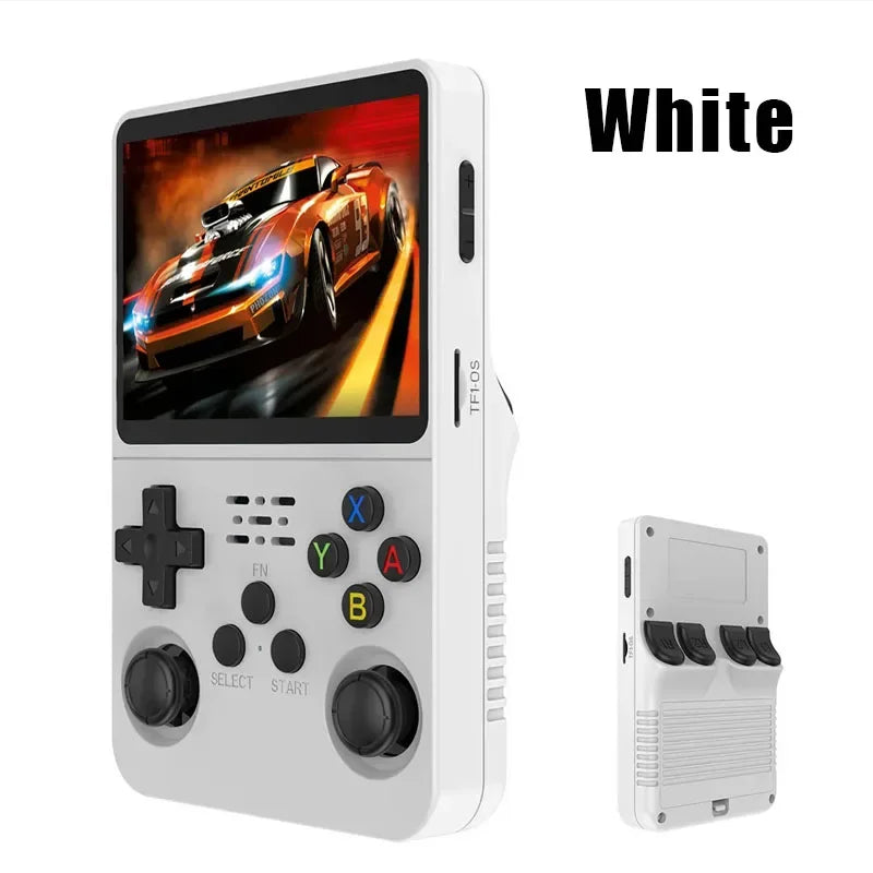 Consola de videojuegos portátil Retro R36S de 128GB, reproductor de pantalla IPS de 3,5 pulgadas, reproductor de vídeo portátil de bolsillo para niños, sistema Arkos