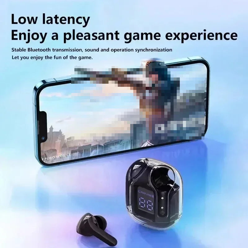 Xt16 Auriculares inalámbricos Bluetooth 5,3 Tws Auriculares deportivos intrauditivos con micrófono Pantalla digital LED para llamadas Juegos Música