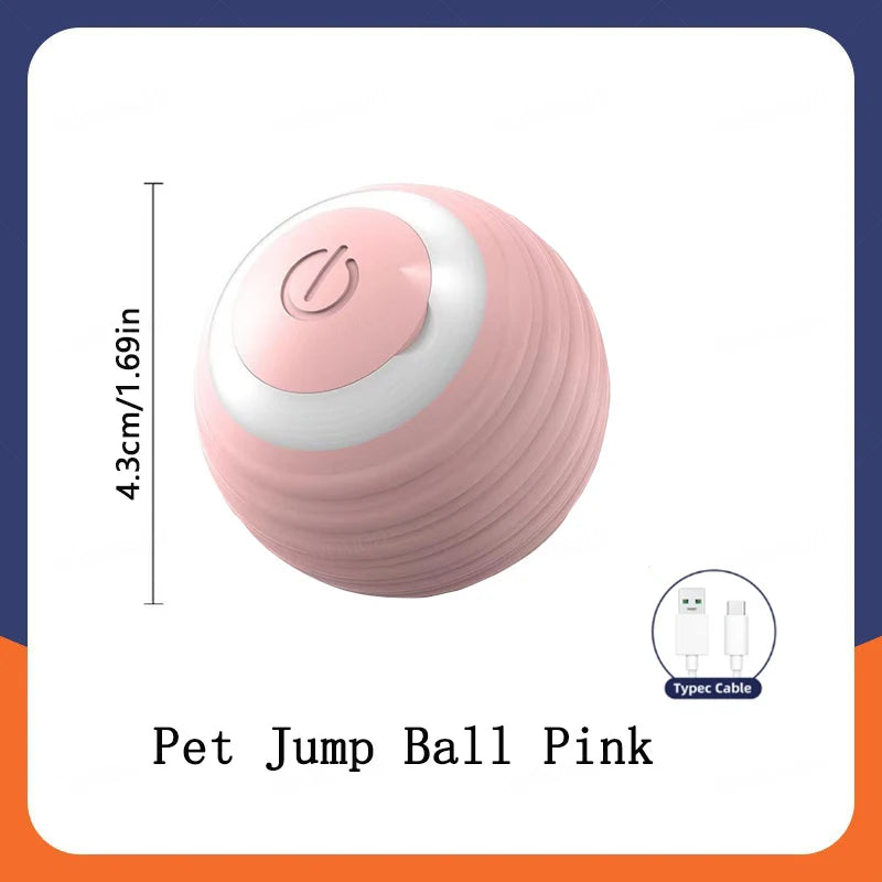 Pelota de juguete inteligente para perros, juguete interactivo electrónico para mascotas, pelota móvil USB, rebote automático para cachorros, regalo de cumpleaños, productos para gatos.