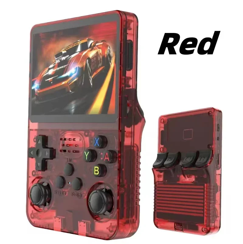 Consola de videojuegos portátil Retro R36S de 128GB, reproductor de pantalla IPS de 3,5 pulgadas, reproductor de vídeo portátil de bolsillo para niños, sistema Arkos