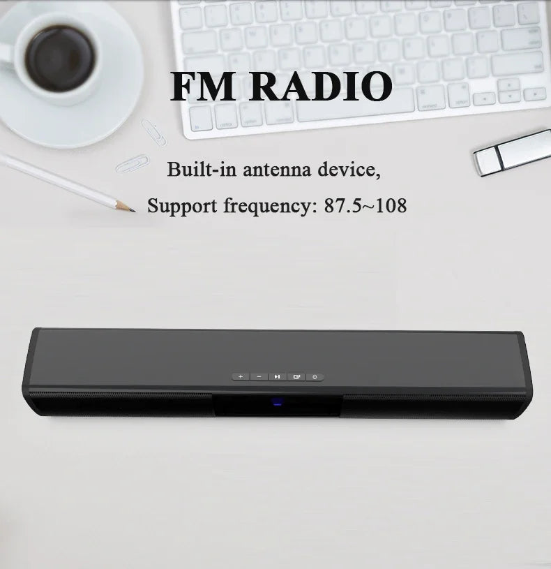 Barra de sonido súper potente, altavoz inalámbrico portátil con Bluetooth, estéreo envolvente, caja de sonido para TV en casa, Subwoofer, Radio FM, caixa de som