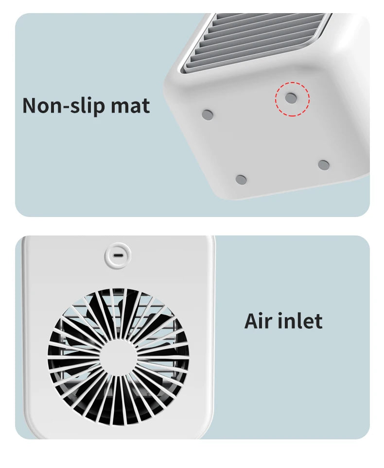 Aire acondicionado portátil, ventilador enfriador, humidificador, ventilador de ventilación de CA para coche, refrigeración de verano, fragancia, refrigerador, viaje de oficina