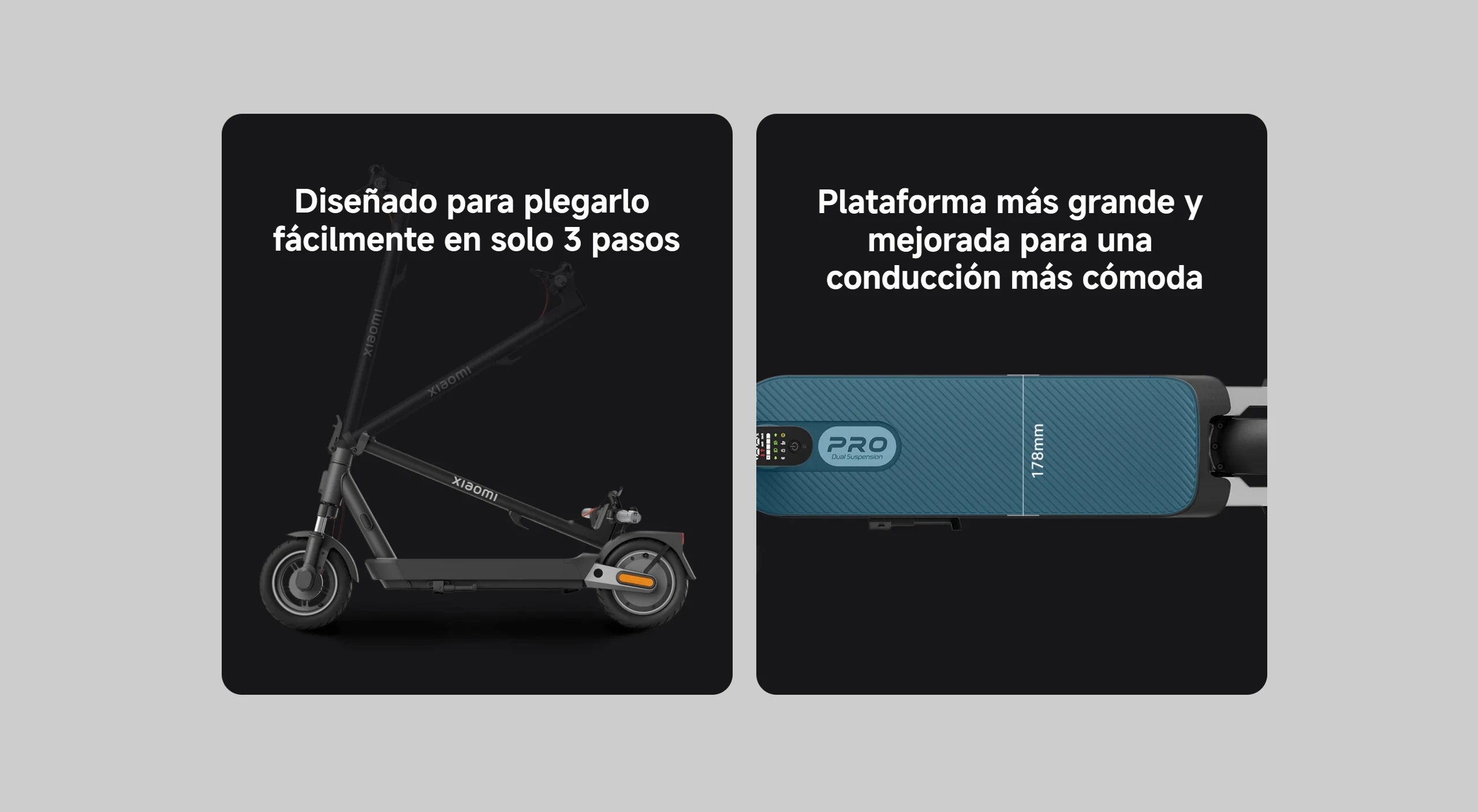 Oficial | Xiaomi Electric Scooter 5 Pro, Amortiguadores dobles delantero y trasero, Duración de la batería prolongada, Luz delantera automática