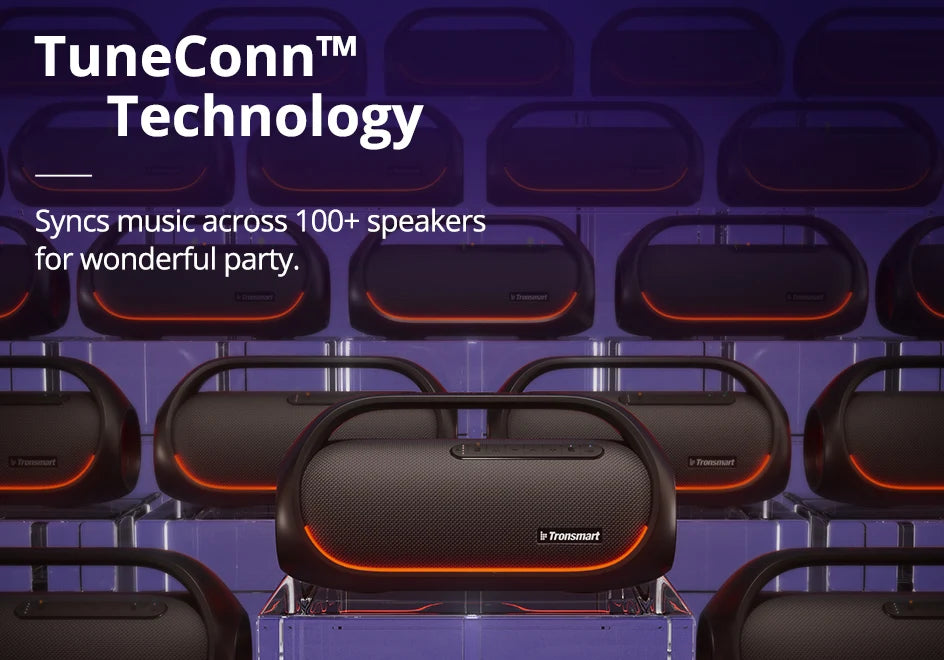Altavoz Bluetooth Tronsmart Bang Altavoz portátil para fiestas con audio de alta resolución sin pérdidas, graves pesados, control por aplicación, mango portátil