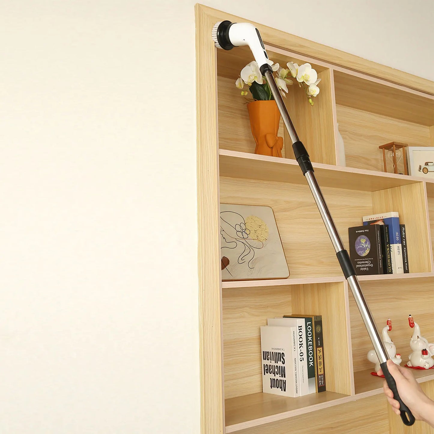 MicroData Cepillo de limpieza eléctrico 9 en 1, 2000 mAh, herramienta de limpieza para sala de estar, baño y cocina