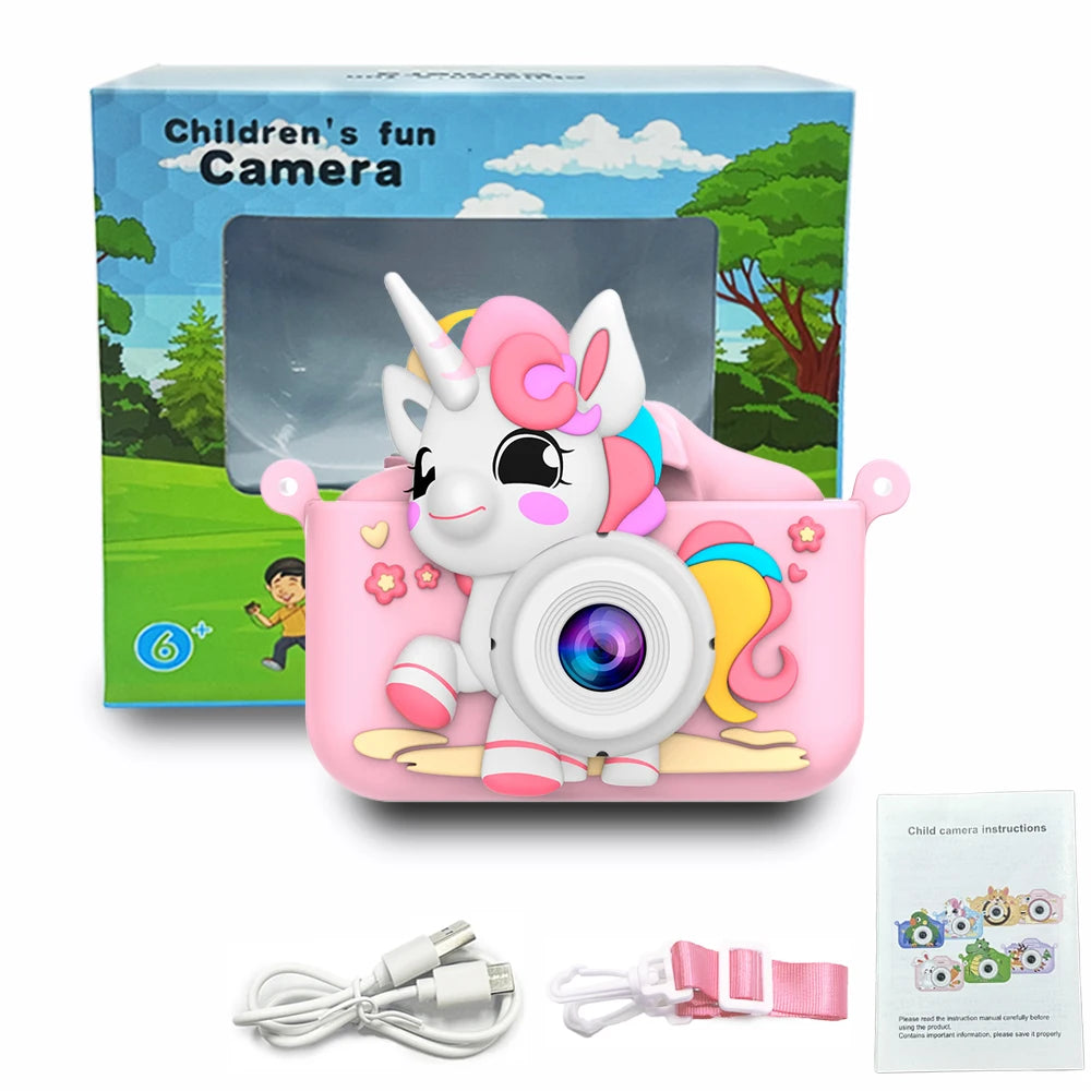 Cámara Digital para niños, juguetes para niñas y niños, pantalla HD de 1080P, grabación de vídeo, reproducción de música, juegos, cámara para niños de 2 pulgadas, regalo
