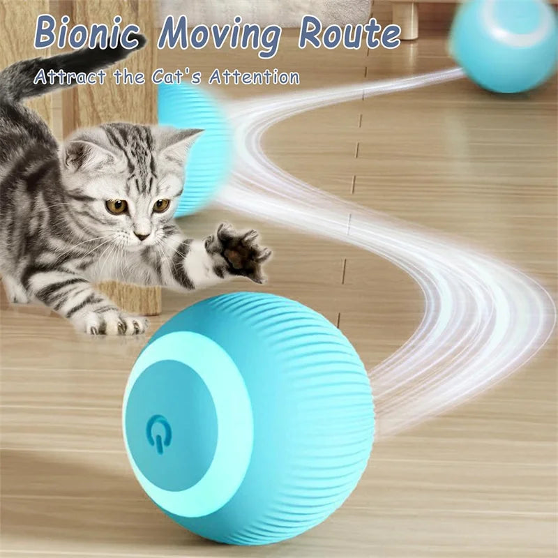 Pelota de juguete inteligente para perros, juguete interactivo electrónico para mascotas, pelota móvil USB, rebote automático para cachorros, regalo de cumpleaños, productos para gatos.