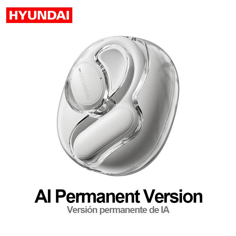 Choice HYUNDAI Openair5 AI auriculares de traducción Bluetooth tipo oreja colgante AI inteligente más de 100 idiomas reunión auricular regalo