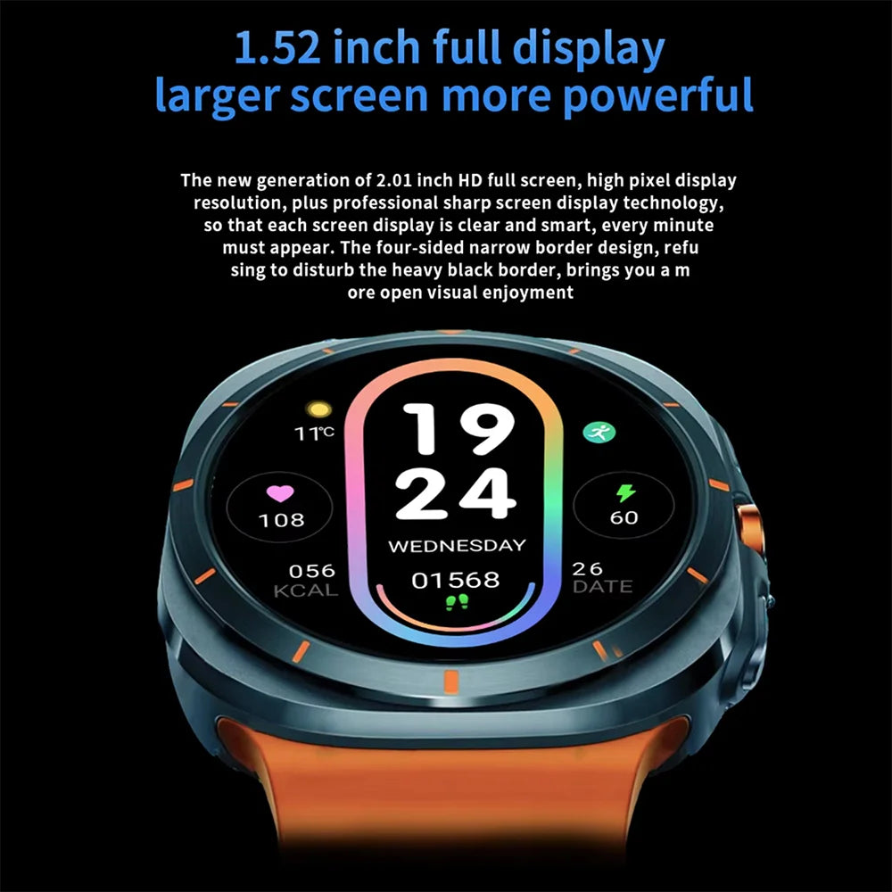 G.L Wear 2025 Nuevo reloj inteligente para hombre 1,52 pulgadas Bluetooth Talk Deportes Fitness Podómetro Mujer Reloj inteligente