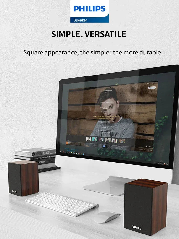 Philips SPA20 Altavoz Bluetooth con sonido envolvente de 360 grados Bluetooth Estéreo inalámbrico para computadora Macbook Laptop