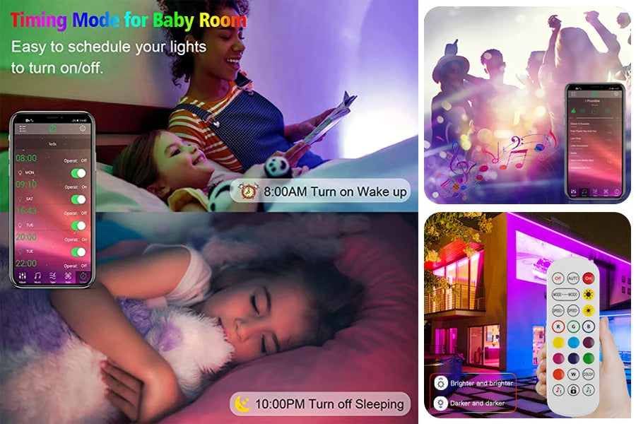 Tira de luces Led Usb 5V 5050, luz Led inteligente para pared, habitación, Bluetooth, Wifi, Alexa 15, 20 metros, cinta Rgb, retroiluminación de Tv, cinta Led, Luces