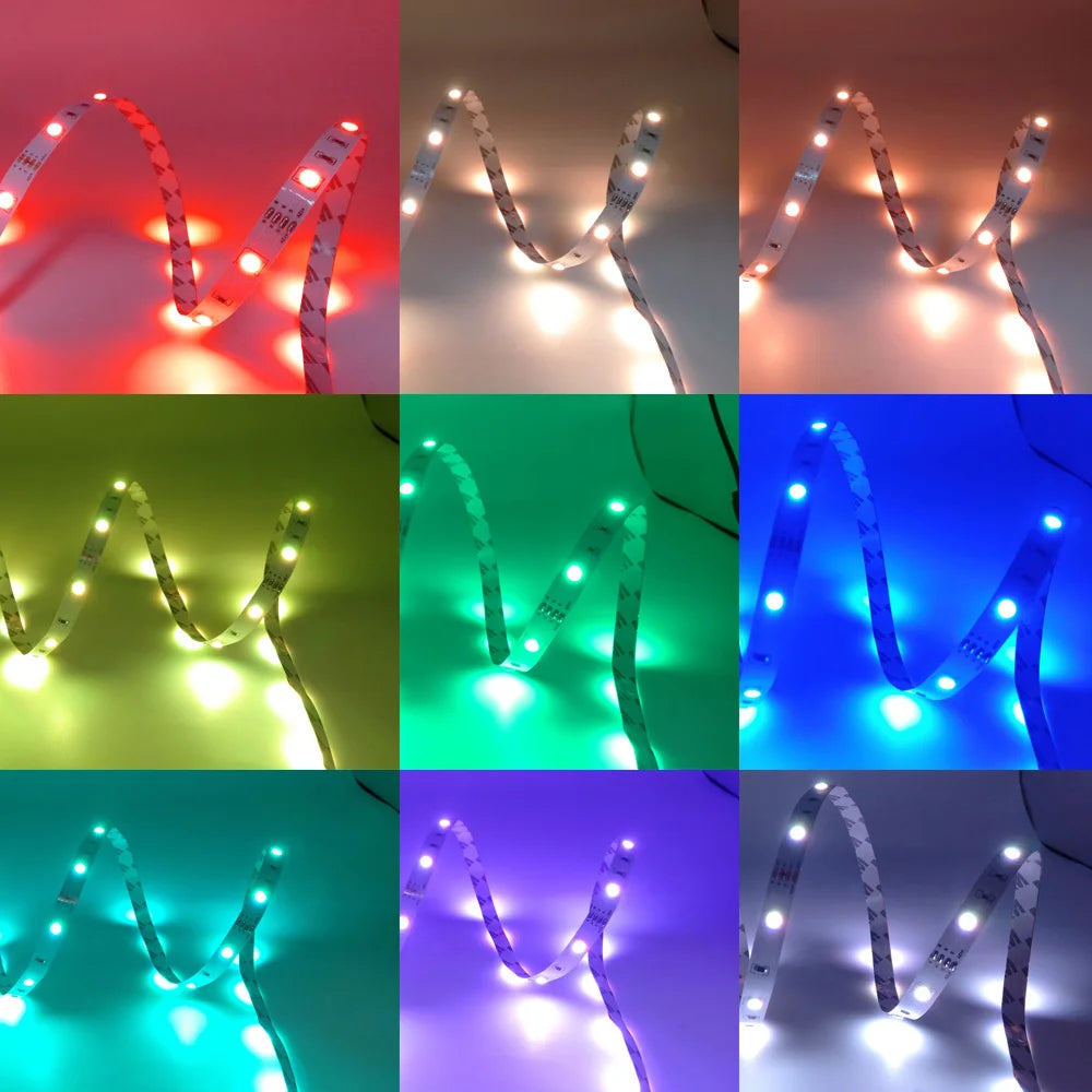 Tira de luces Led Usb 5V 5050, luz Led inteligente para pared, habitación, Bluetooth, Wifi, Alexa 15, 20 metros, cinta Rgb, retroiluminación de Tv, cinta Led, Luces