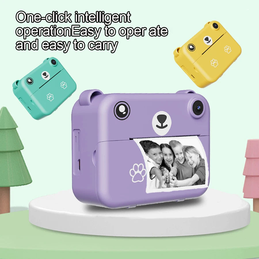 Cámara Digital para niños fotografía impresión instantánea foto 1080P HD grabadora de vídeo Mini impresora térmica regalos educativos de cumpleaños
