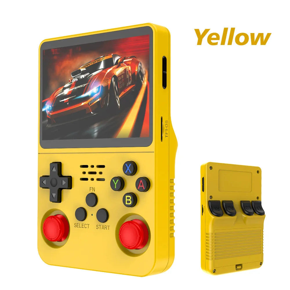Consola de videojuegos portátil Retro R36S de 128GB, reproductor de pantalla IPS de 3,5 pulgadas, reproductor de vídeo portátil de bolsillo para niños, sistema Arkos