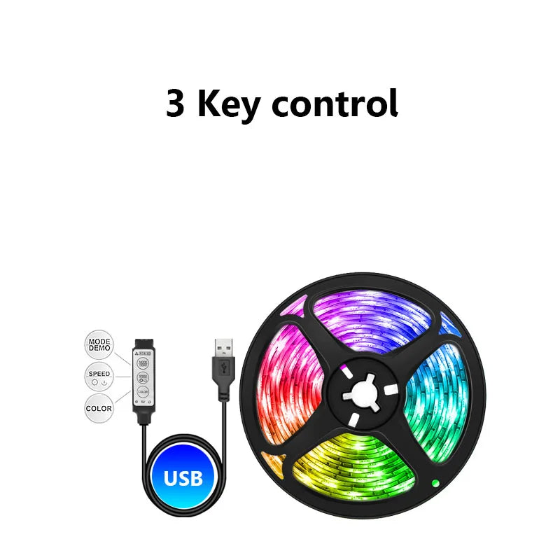 Tira de luces Led Usb 5V 5050, luz Led inteligente para pared, habitación, Bluetooth, Wifi, Alexa 15, 20 metros, cinta Rgb, retroiluminación de Tv, cinta Led, Luces