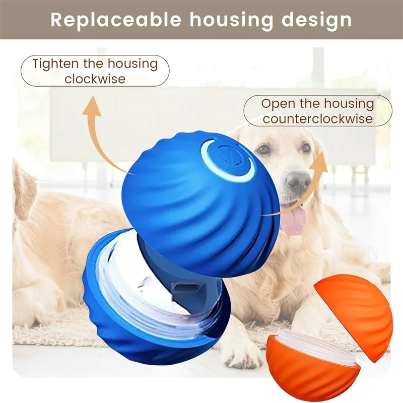 Pelota de juguete inteligente para perros, juguete interactivo electrónico para mascotas, pelota móvil USB, rebote automático para cachorros, regalo de cumpleaños, productos para gatos.