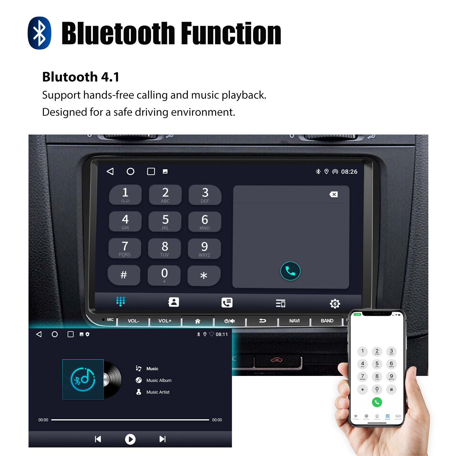 ESSGOO 9" Android 14 4G+64G Wireless Carplay Estéreo para Coche GPS NAVI WIFI RDS FM BT para VW Golf 5 6 Passat B6 B7 Polo 6R Touran Tiguan Caddy EOS Jetta T5 Seat Skoda