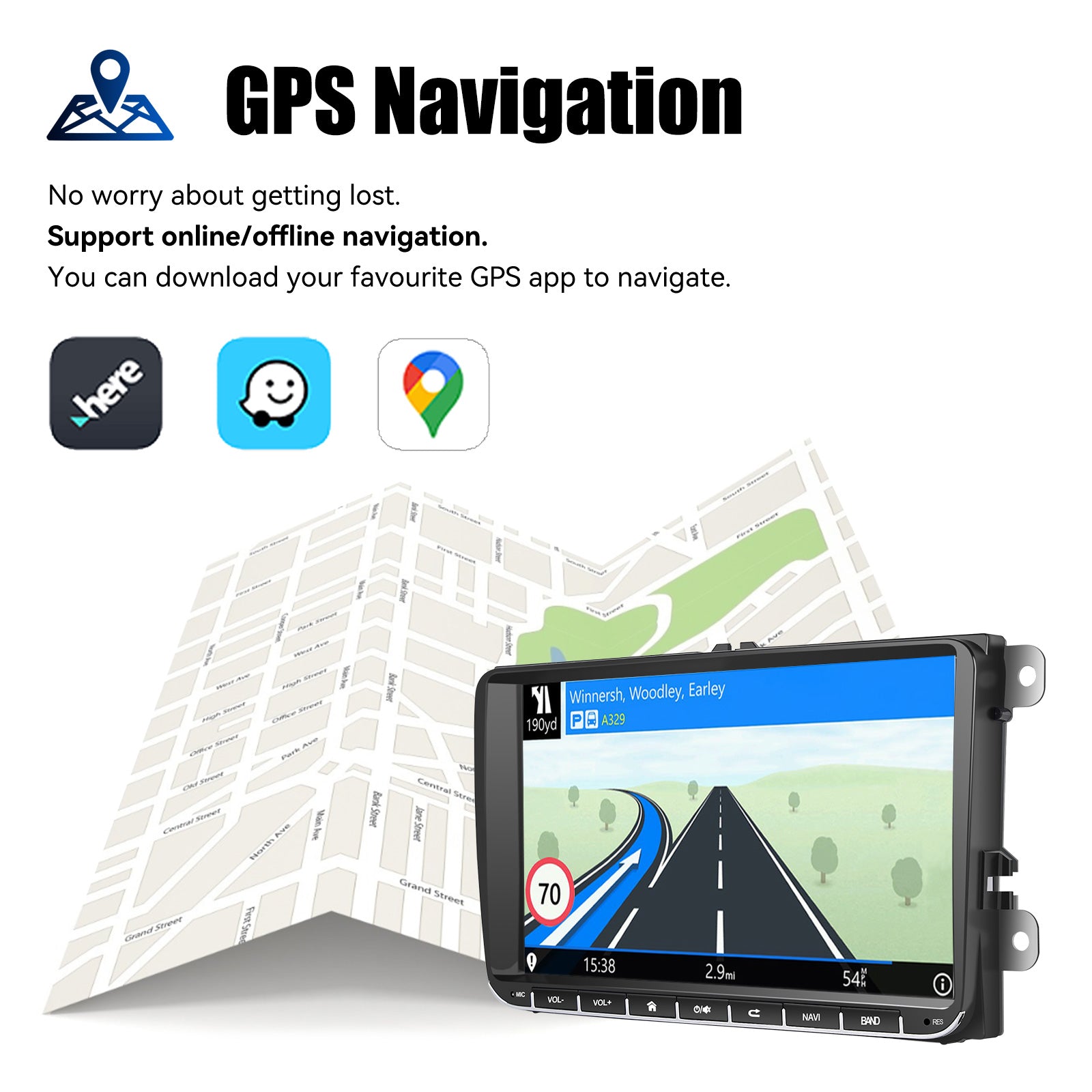 ESSGOO 9" Android 14 4G+64G Wireless Carplay Estéreo para Coche GPS NAVI WIFI RDS FM BT para VW Golf 5 6 Passat B6 B7 Polo 6R Touran Tiguan Caddy EOS Jetta T5 Seat Skoda