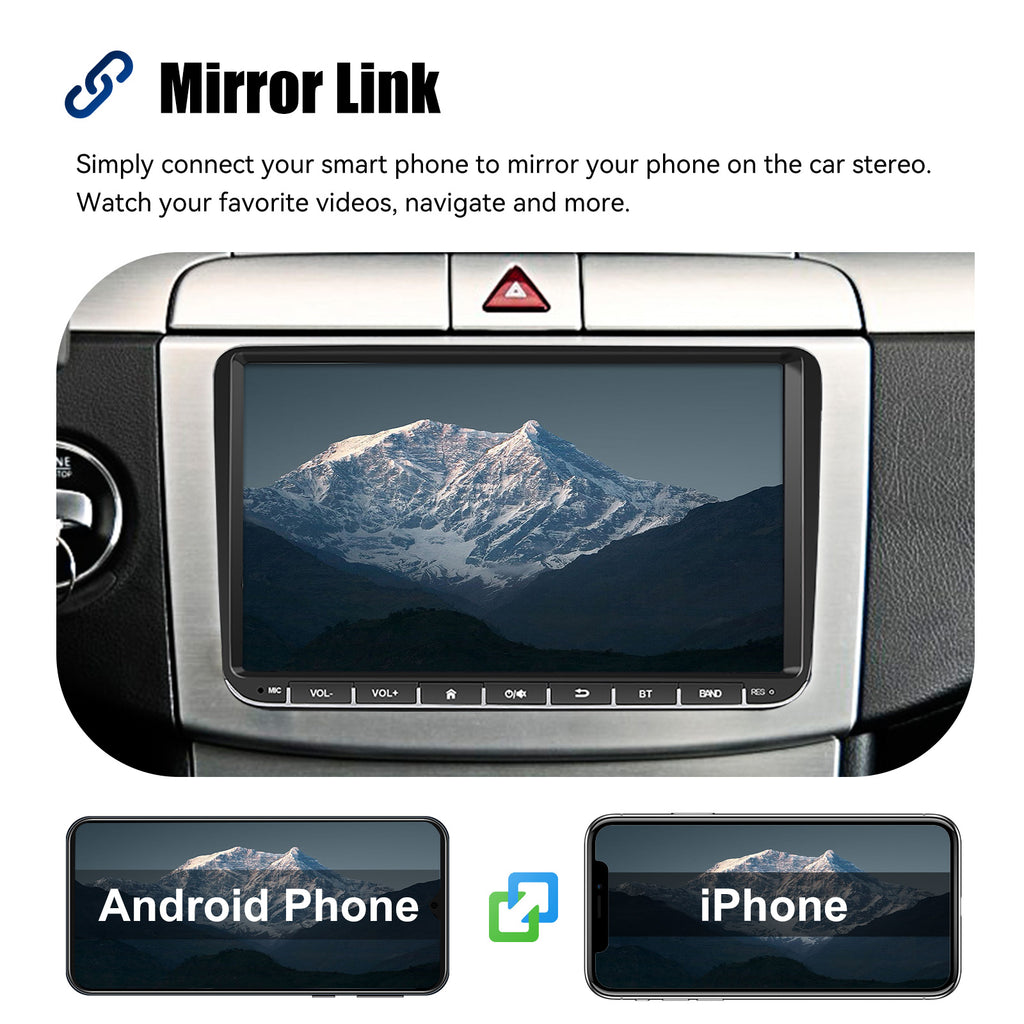 ESSGOO 9" Android 14 4G+64G Wireless Carplay Estéreo para Coche GPS NAVI WIFI RDS FM BT para VW Golf 5 6 Passat B6 B7 Polo 6R Touran Tiguan Caddy EOS Jetta T5 Seat Skoda